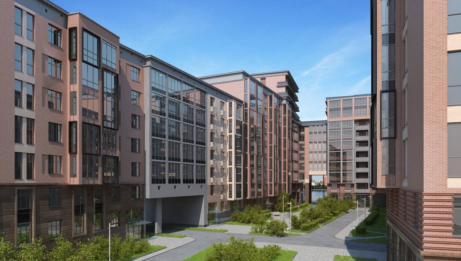 двор в ЖК Эталон на Неве