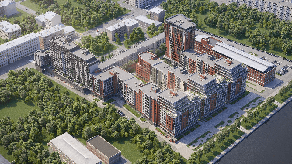 ЖК Эталон на Неве_ вид сверху