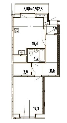 Двухкомнатная квартира в ЖК Эталон на Неве